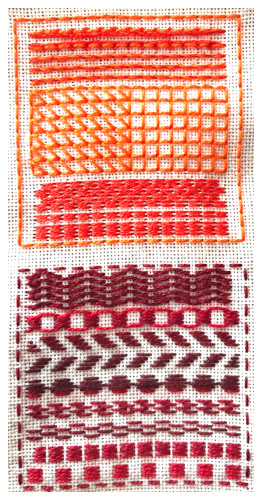 Running Stitch and Back Stitch sampler